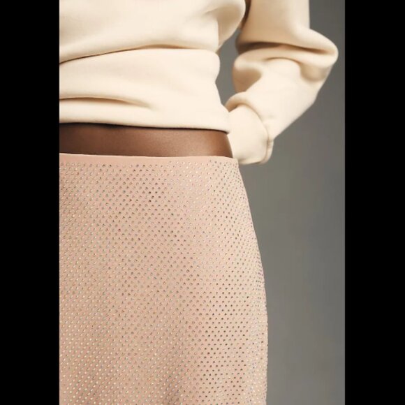 Brand New by Anthropologie Iridescent Rhinestone Midi Skirt - Picture 9 of 14